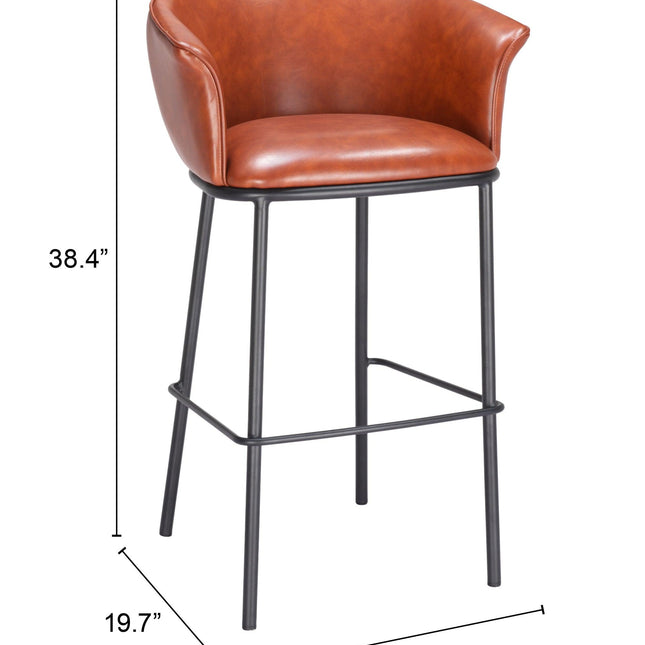 Garston Barstool Brown Barstools TriadCommerceInc   