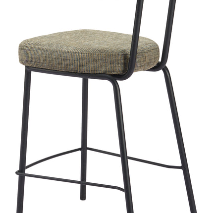 Kede Counter Stool Green Tweed Counter Stools TriadCommerceInc   