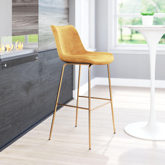 Tony Barstool Yellow & Gold Barstools TriadCommerceInc   