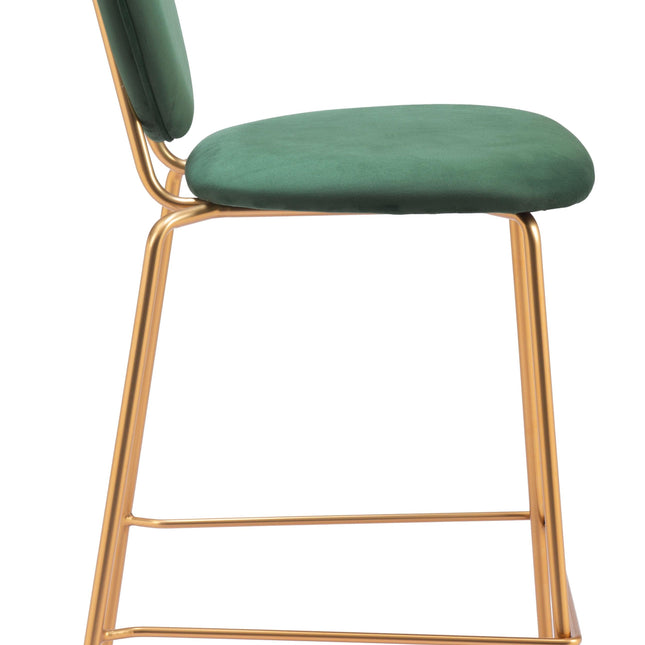 Odessa Counter Stool (Set of 2) Green & Gold Counter Stools TriadCommerceInc   