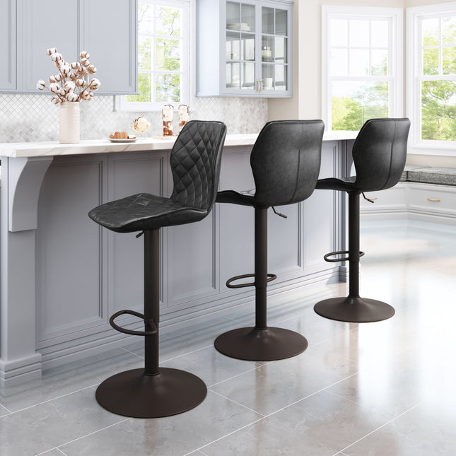 Seth Barstool Vintage Black & Dark Bronze Barstools TriadCommerceInc   