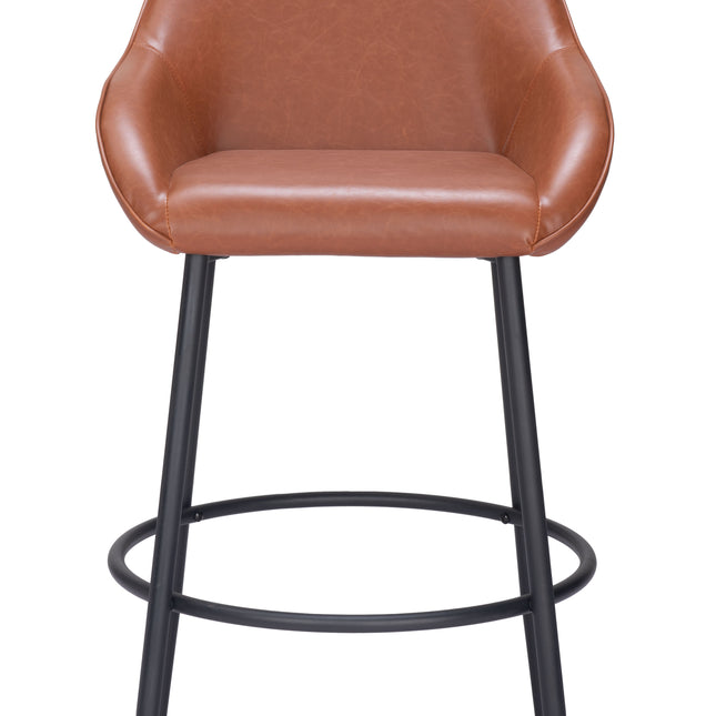 Vila Barstool (Set of 2) Brown Barstools TriadCommerceInc   