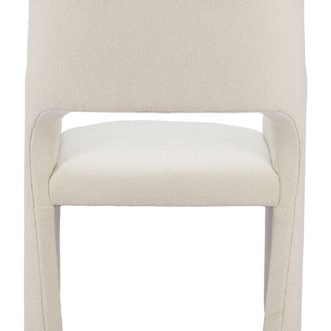 Minet Dining Chair Linen White Chairs TriadCommerceInc   