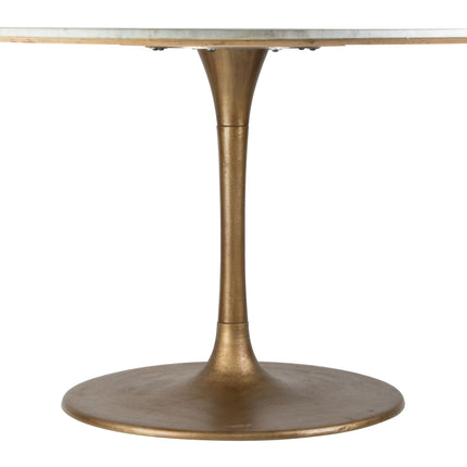 Ithaca Dining Table White & Gold Tables TriadCommerceInc   