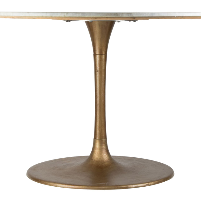 Ithaca Dining Table White & Gold Tables TriadCommerceInc   