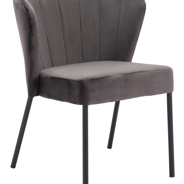 Aimee Dining Chair (Set of 2) Gray Chairs TriadCommerceInc   