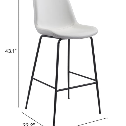 Byron Barstool White Barstools TriadCommerceInc   