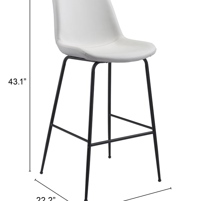 Byron Barstool White Barstools TriadCommerceInc   