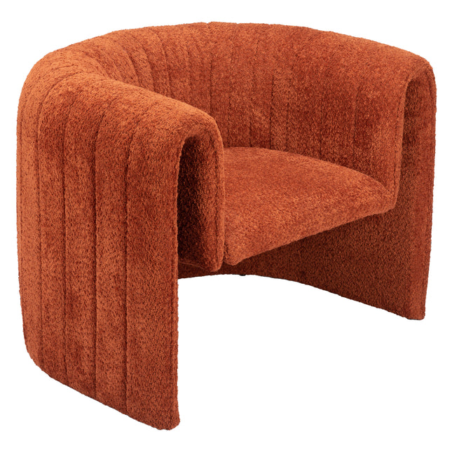 Viana Accent Chair Burnt Orange Chairs TriadCommerceInc   