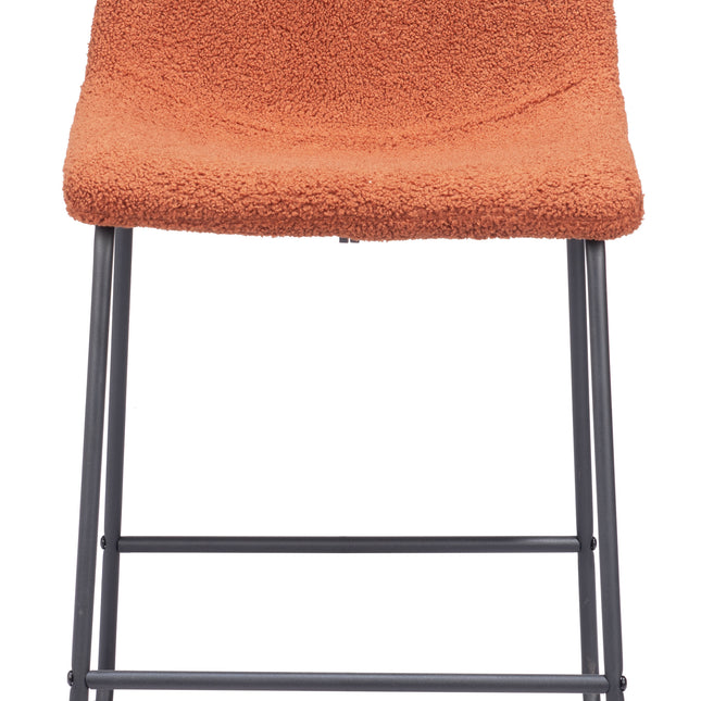 Smart Counter Stool (Set of 2) Burnt Orange Counter Stools TriadCommerceInc   