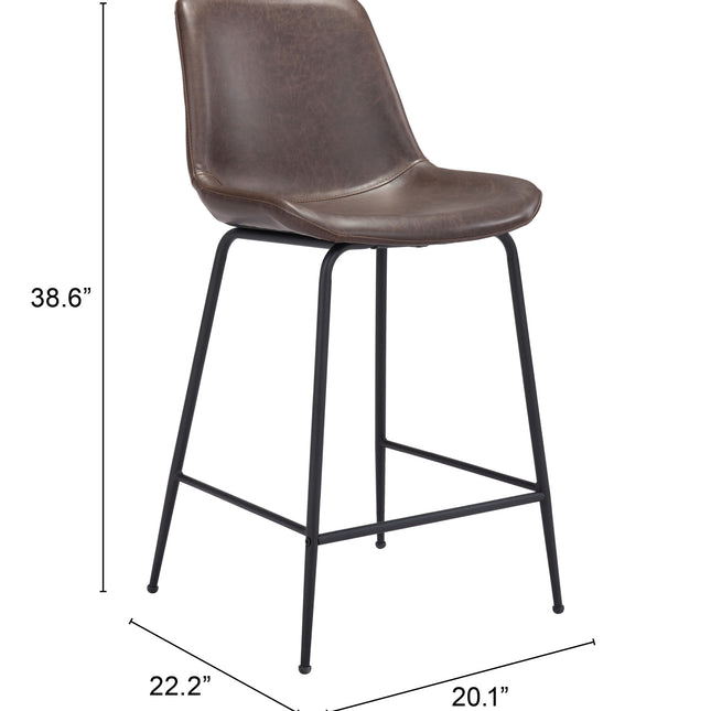 Byron Counter Stool Brown Counter Stools TriadCommerceInc   