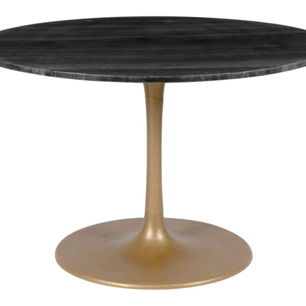 Taj Dining Table Black & Gold Tables [TriadCommerceInc]   