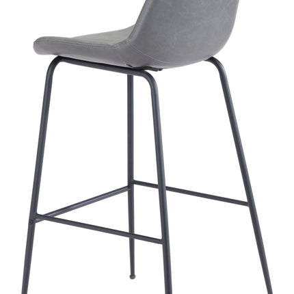 Byron Barstool Gray Barstools TriadCommerceInc   