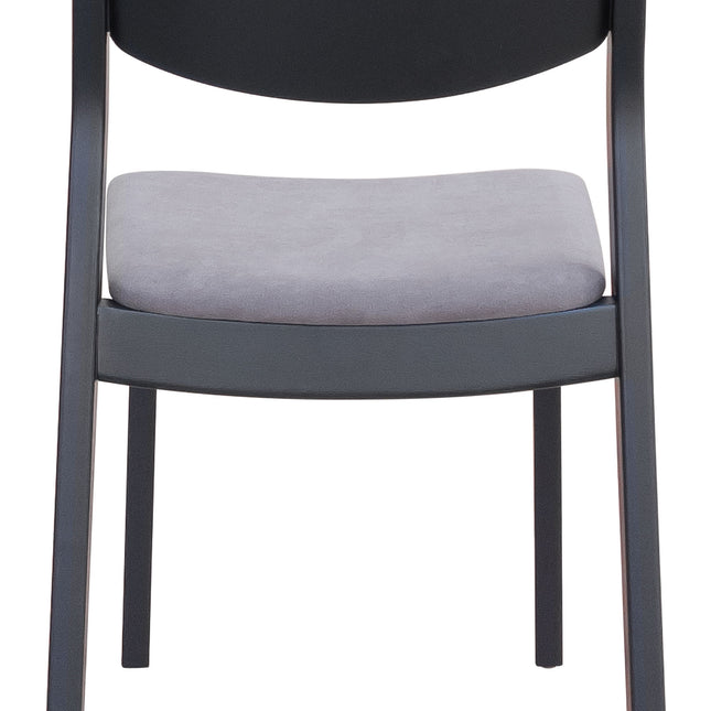 Desdamona Dining Chair (Set of 2) Gray & Black Chairs TriadCommerceInc   