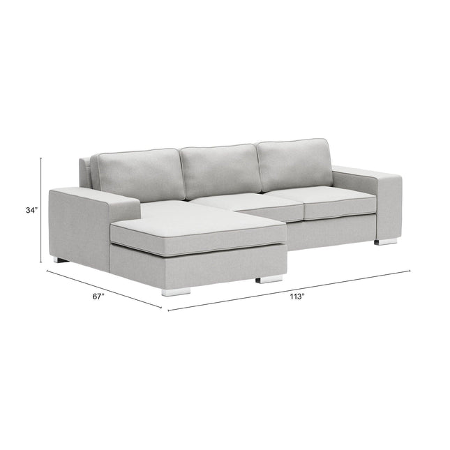 Brickell Sectional Light Gray Sofas [TriadCommerceInc]   