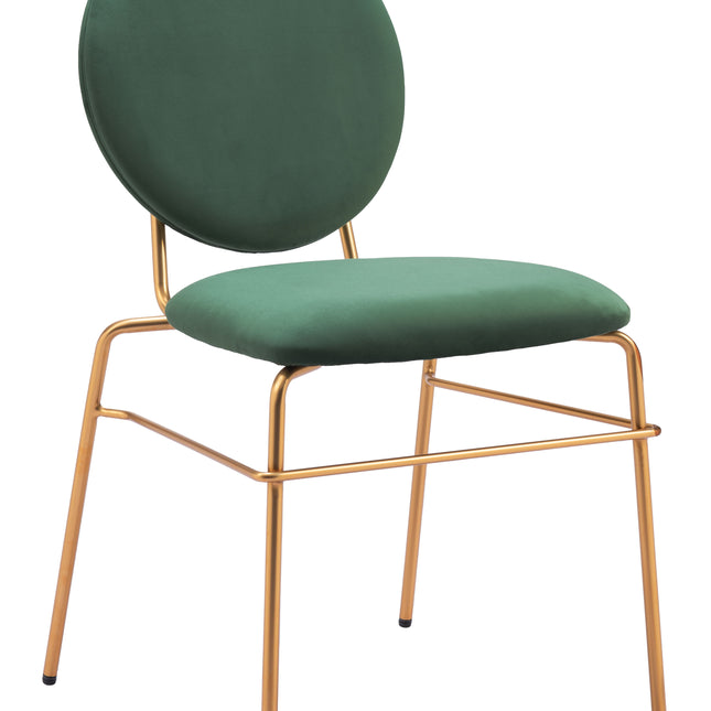 Odessa Dining Chair (Set of 2) Green & Gold Chairs TriadCommerceInc Default Title  