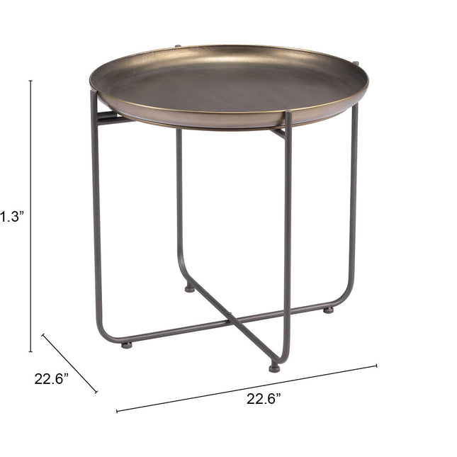 Bronson Side Table Bronze Side Tables TriadCommerceInc   