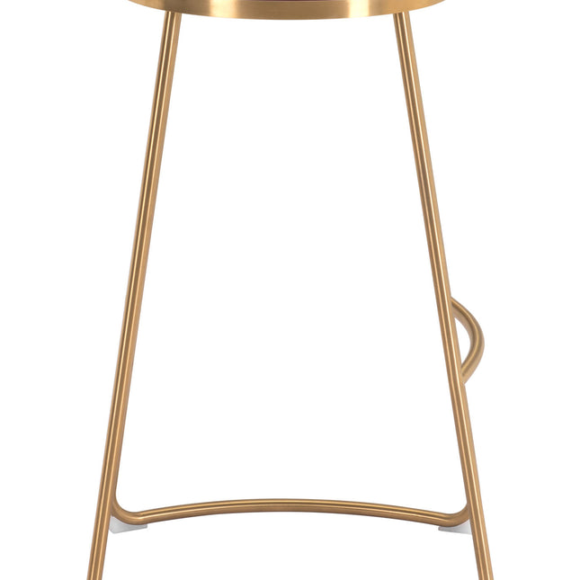 Bree Barstool (Set of 2) Burgundy & Gold Barstools TriadCommerceInc   