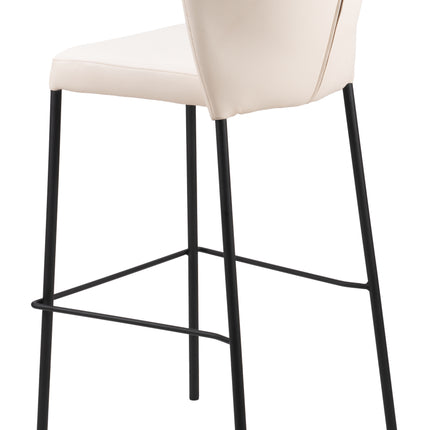 Linz Barstool (Set of 2) Cream Barstools TriadCommerceInc   