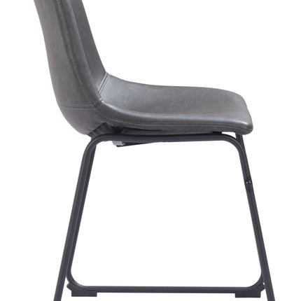 Smart Dining Chair (Set of 2) Charcoal Chairs [TriadCommerceInc]   