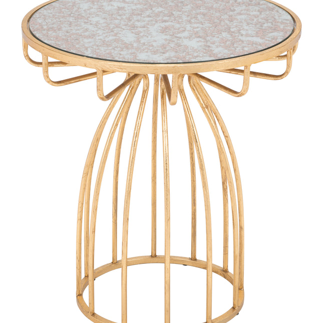 Silo Side Table Gold Side Tables TriadCommerceInc   