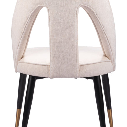Artus Dining Chair Ivory Chairs [TriadCommerceInc]   