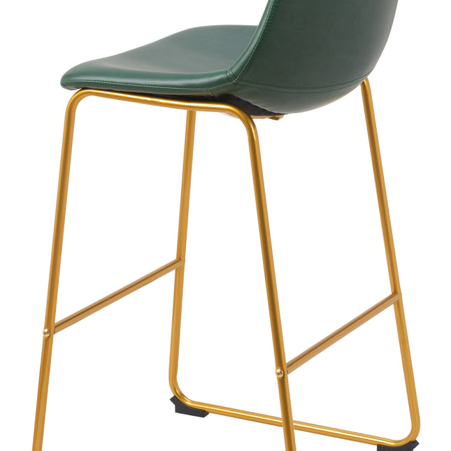 Augusta Barstool (Set of 2) Green & Gold Barstools TriadCommerceInc   