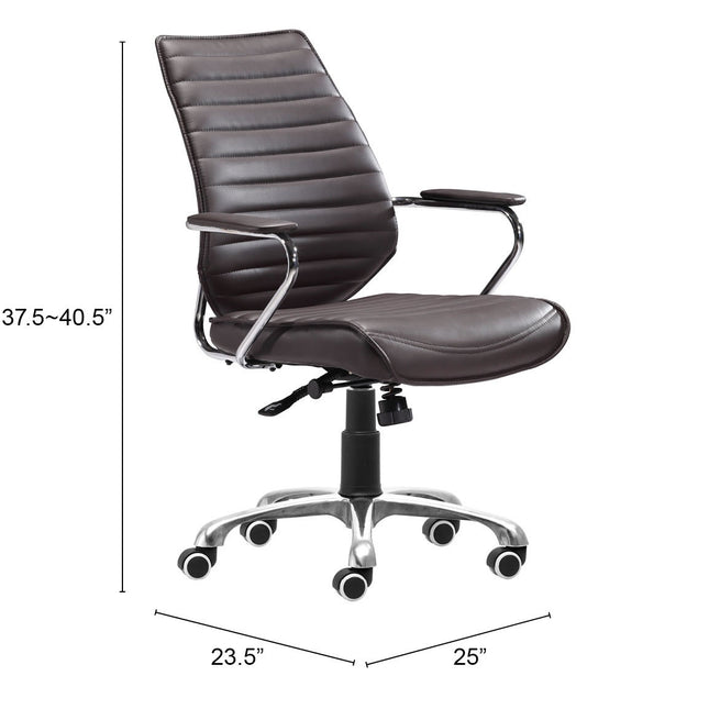 Enterprise Low Back Office Chair Espresso Chairs TriadCommerceInc   