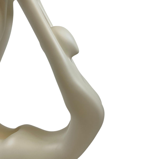 Yoga White Sculpture - White Base Sculpture TriadCommerceInc   