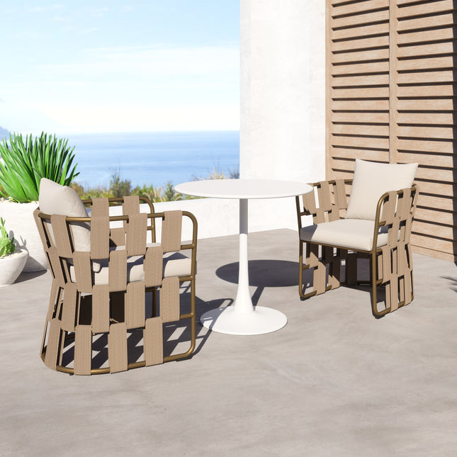 Quadrat Dining Chair White Seating TriadCommerceInc   