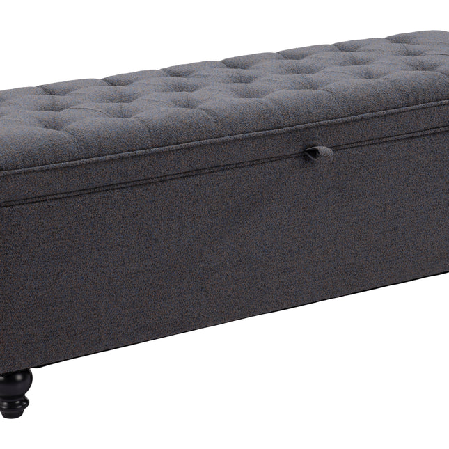 Halifax Storage Bench Gravel Gray Benches TriadCommerceInc Default Title  