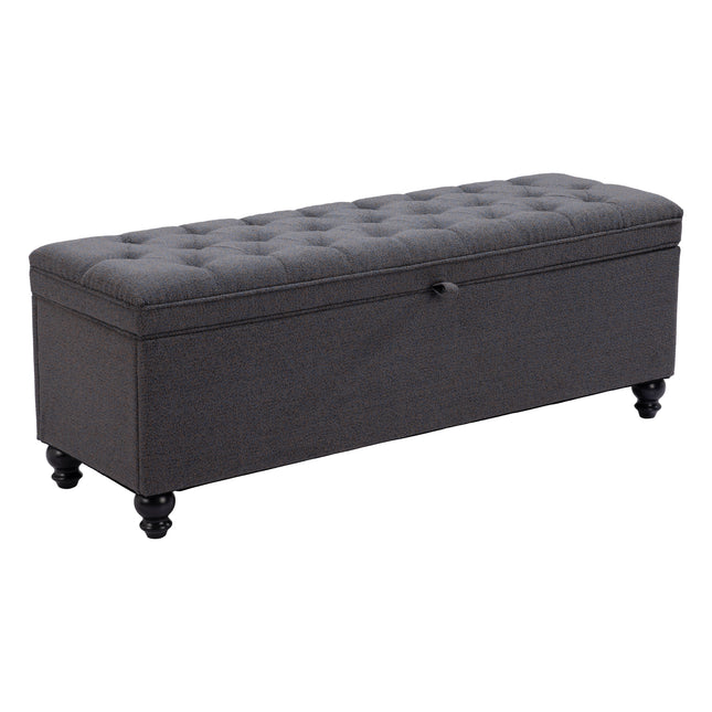 Halifax Storage Bench Gravel Gray Benches [TriadCommerceInc] Default Title  