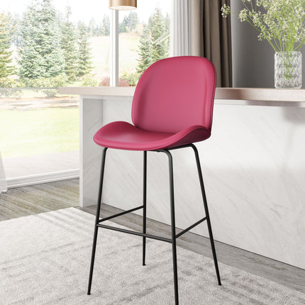 Miles Barstool Red Barstools [TriadCommerceInc]   