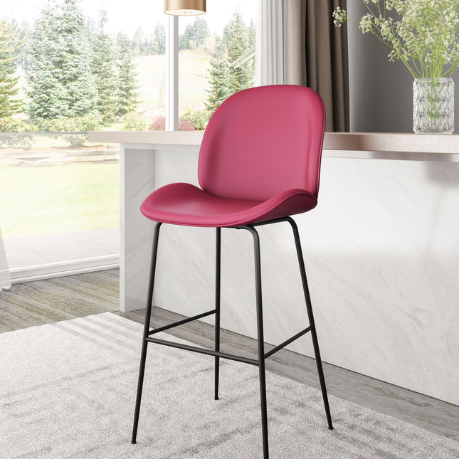 Miles Barstool Red Barstools TriadCommerceInc   