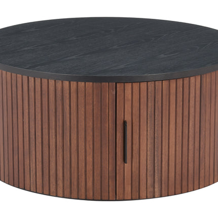 Nejaus Coffee Table Black & Walnut Coffee Tables [TriadCommerceInc]   