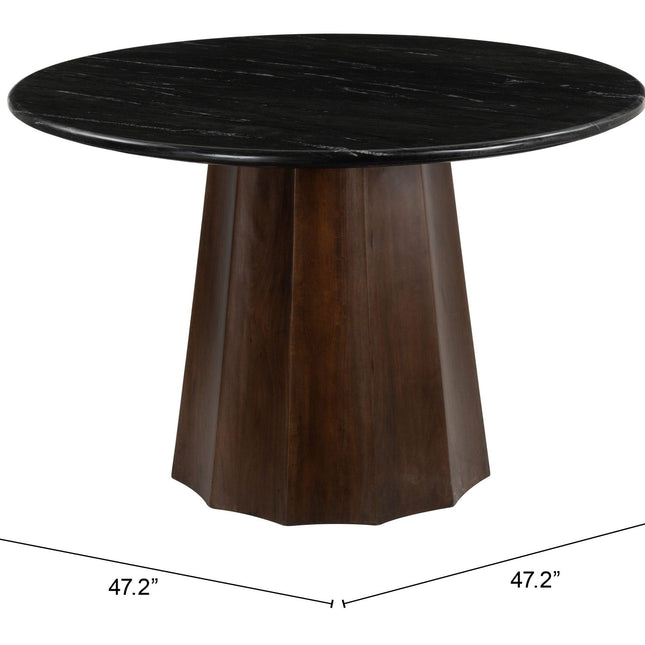 Aipe Dining Table Black & Brown Tables TriadCommerceInc   