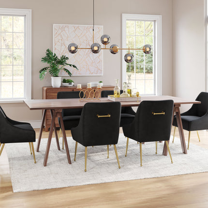 Maxine Dining Chair Black & Gold Chairs TriadCommerceInc   