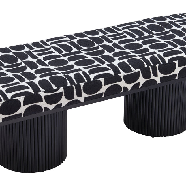 Botoia Bench Black & White Benches TriadCommerceInc   