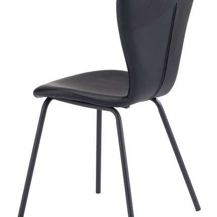 Torlo Dining Chair (Set of 2) Black Chairs [TriadCommerceInc]   