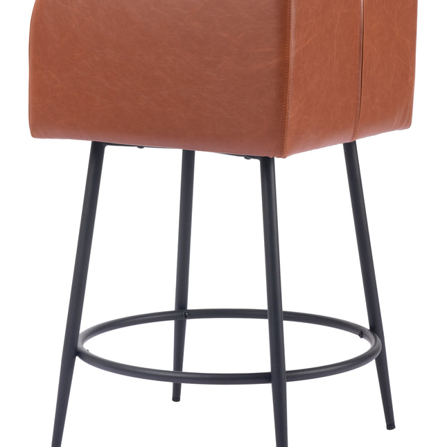 Horbat Counter Stool (Set of 2) Brown Counter Stools TriadCommerceInc   