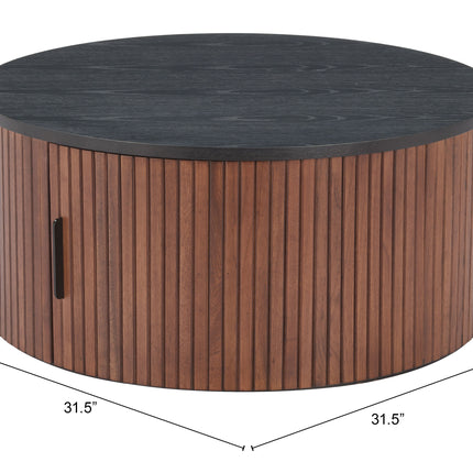 Nejaus Coffee Table Black & Walnut Coffee Tables [TriadCommerceInc]   