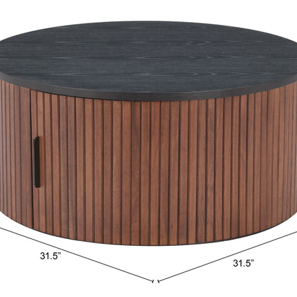 Nejaus Coffee Table Black & Walnut Coffee Tables TriadCommerceInc   