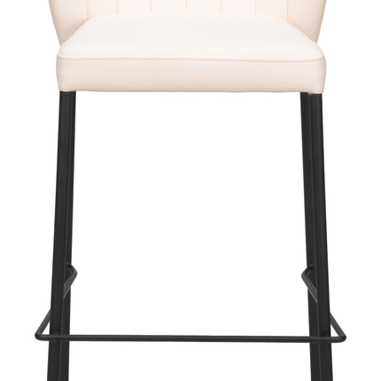 Linz Barstool (Set of 2) Cream Barstools TriadCommerceInc   