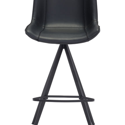 Aki Barstool (Set of 2) Black Barstools [TriadCommerceInc]   