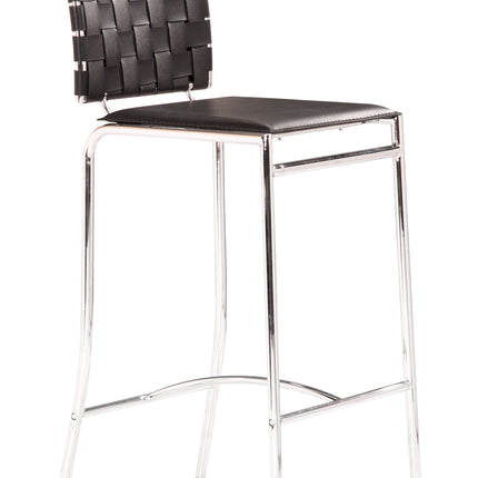 Criss Cross Counter Stool (Set of 2) Black Counter Stools TriadCommerceInc Default Title  