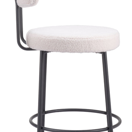 Blanca Counter Stool (Set of 2) Ivory Counter Stools TriadCommerceInc   