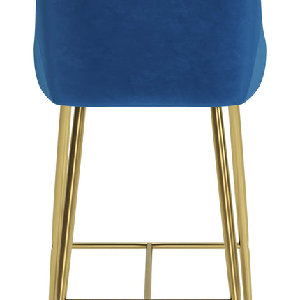 Madelaine Counter Stool Navy Blue & Gold Counter Stools [TriadCommerceInc]   