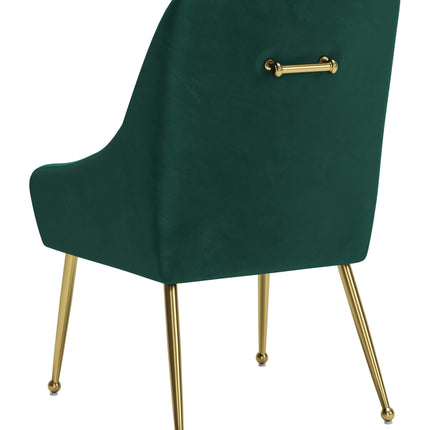 Maxine Dining Chair Green & Gold Chairs TriadCommerceInc   