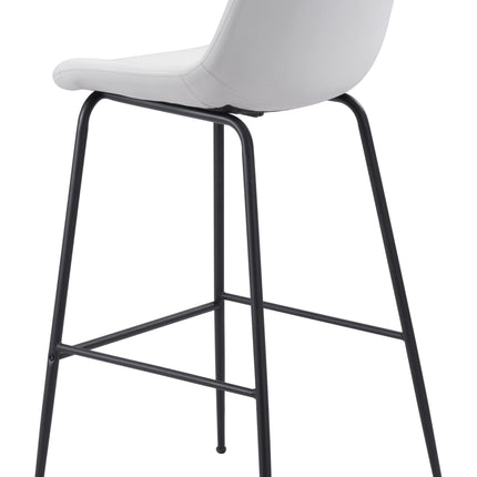 Byron Barstool White Barstools TriadCommerceInc   