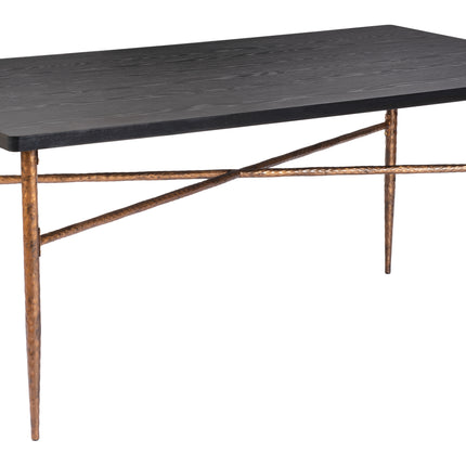 Nida Dining Table Black & Bronze Tables TriadCommerceInc Default Title  